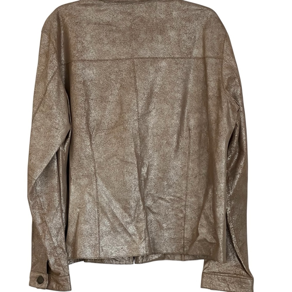 Shimmering Gold and Silver Light Weight Zip Jacket - Picture 3 of 6